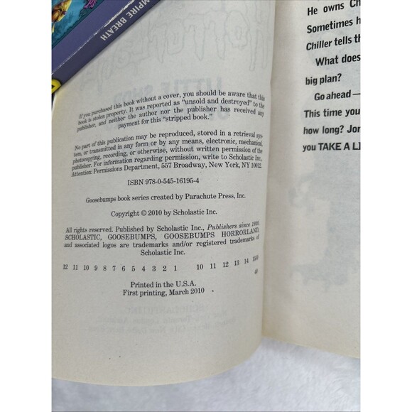 Goosebumps Book Bundle Lot Of 3 The Haunted Car Horrorland Vampire Breath - Picture 12 of 12